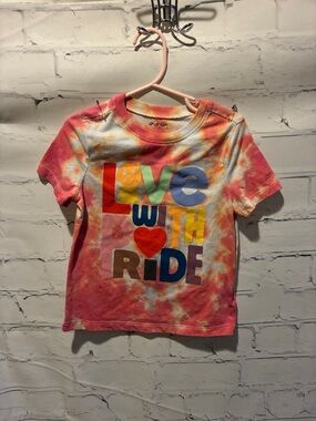 Old Navy Pink Tie-Dye "Love With Pride" Graphic Tee